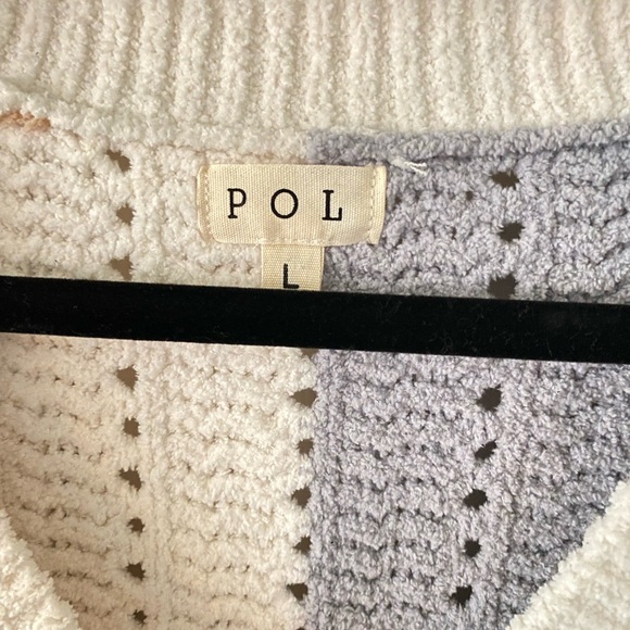 POL Colorblock V-Neck Sweater Size L EUC - Picture 6 of 6